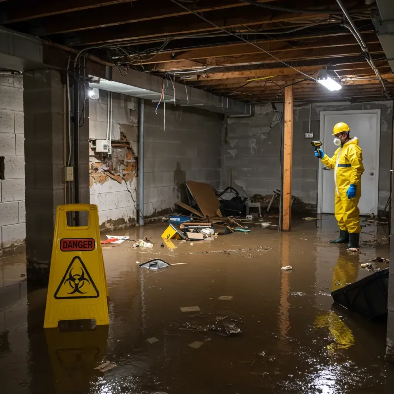 Flooded Basement Electrical Hazard in Smithville-Sanders, IN Property